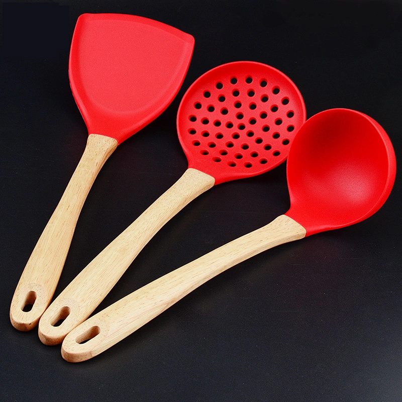Kitchen Tool Set 2023 New Style 8 Pieces Kitchenware Red Cooking Tools Silicone Kitchen Utensils Set