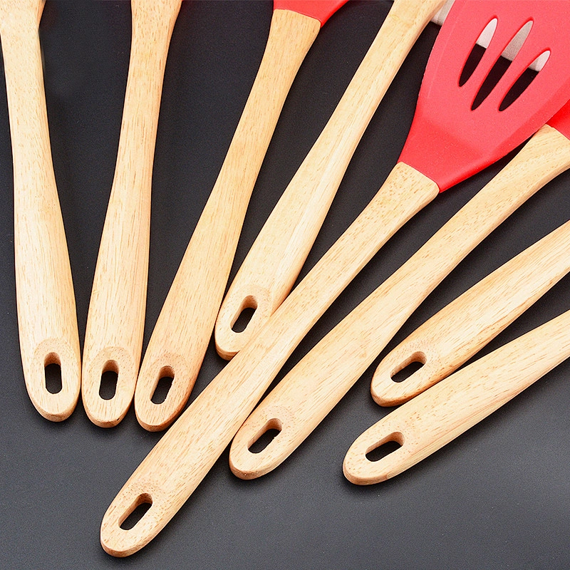 Kitchen Tool Set 2023 New Style 8 Pieces Kitchenware Red Cooking Tools Silicone Kitchen Utensils Set